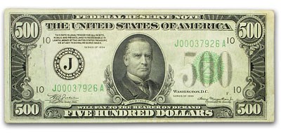 1934 (J-Kansas City) $500 FRN VF 1934 (J-Kansas City) $500 FRN VF